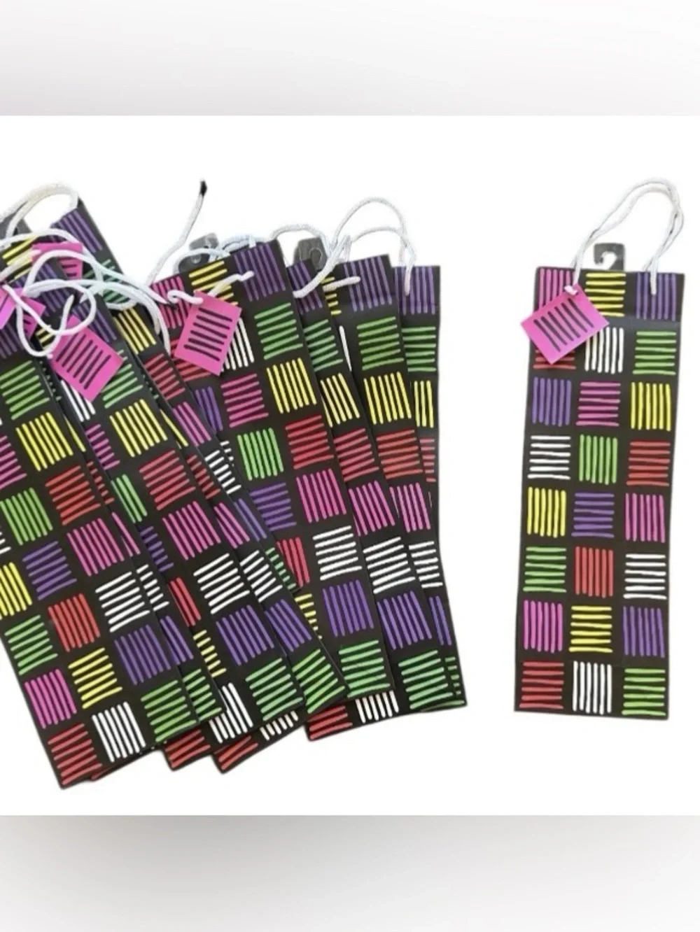 11 Pack Gift Bag 14.2” Tall Wine Carrier Present Wrap With Handles & Tag New